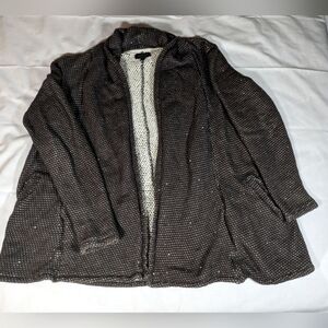 Lucky Brand Longline Oversized Open Front Cardigan with Pockets Size Medium